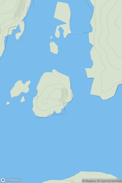 Thumbnail image for Eilean Dubh [Mull and Nearby Islands] [NM306184] showing contour plot for surrounding peak